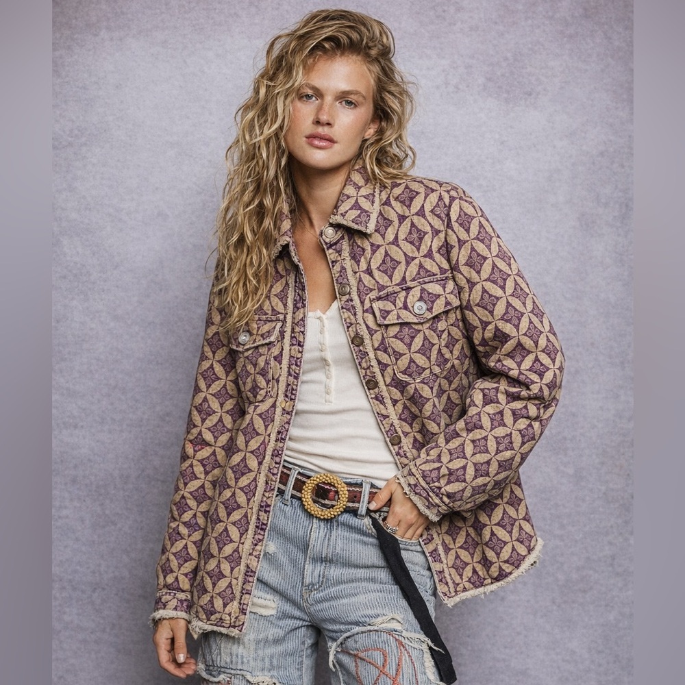 BaeVely Oversized Mod Knit Shacket - Picture 4 of 14